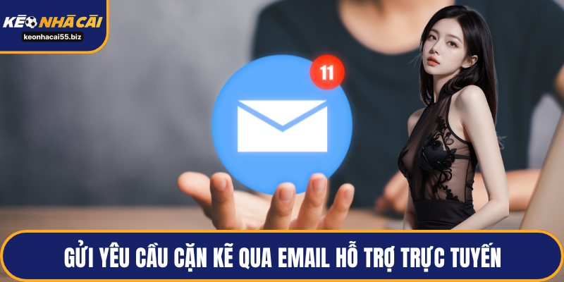 Gửi yêu cầu cặn kẽ qua email hỗ trợ trực tuyến